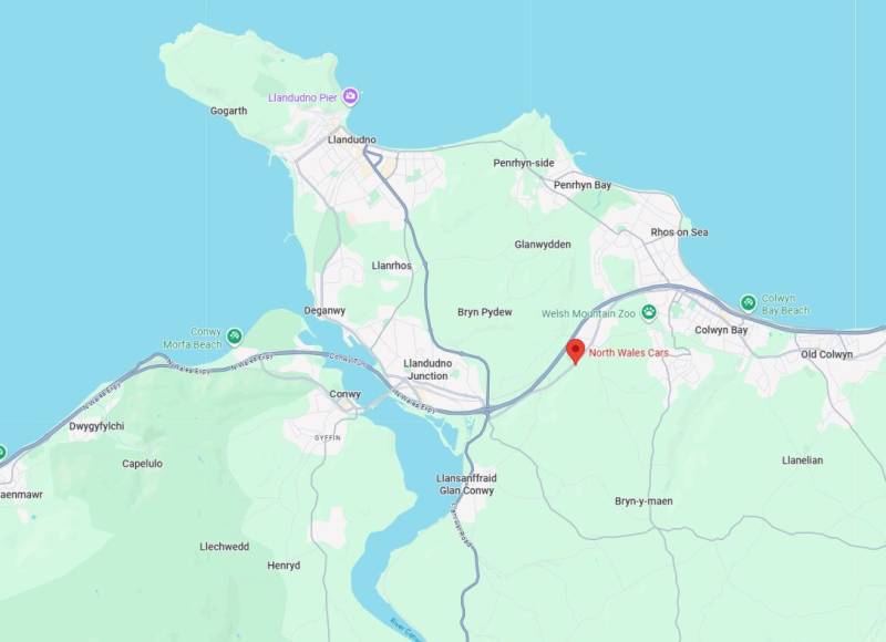 North Wales map